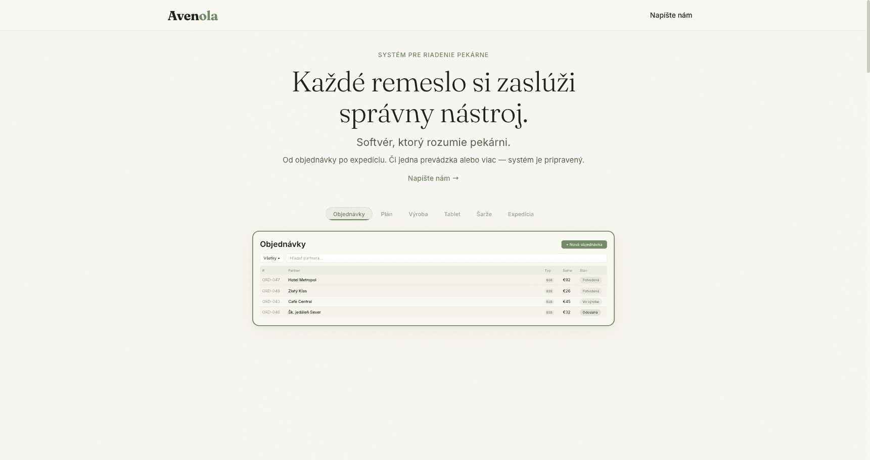 Screenshot of Avenola